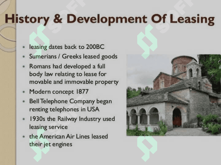 Leasing mechanism in financing investments 7