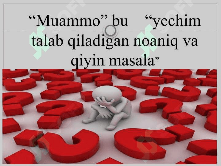 Muammoni hal qilishning asosiy strategiyalari 4