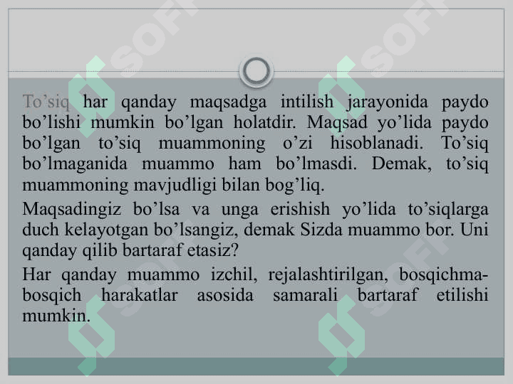 Muammoni hal qilishning asosiy strategiyalari 7