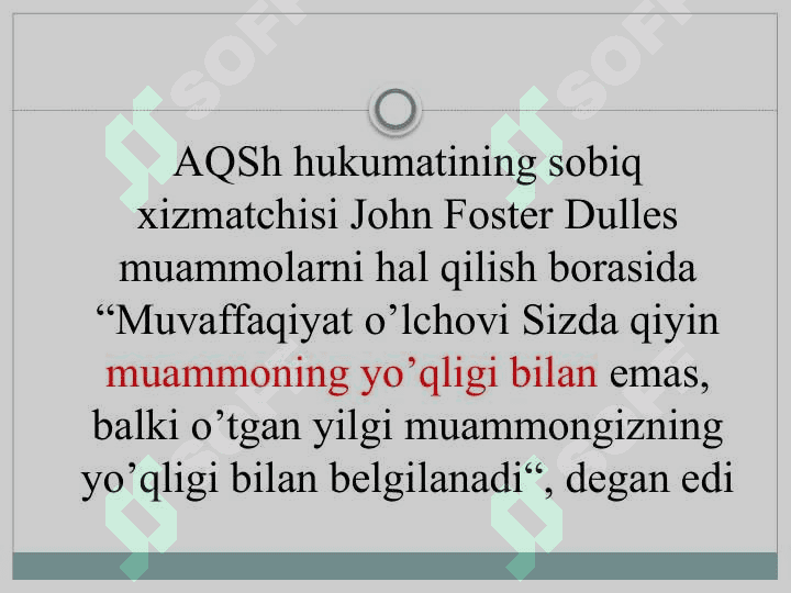 Muammoni hal qilishning asosiy strategiyalari 8