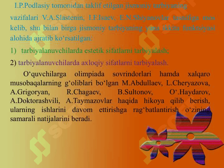 Jismoniy va estetik tarbiya 8