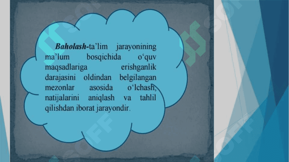 Adabiy ta’limda o’quvchilar bilimini nazorat qilish va baholash 5