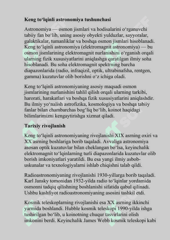 Astranomiya (kurs ishi) 3