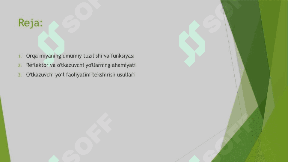 Orqa miyaning reflektor va oʻtkazuvchi yoʻl faoliyati tekshirish usullari 2
