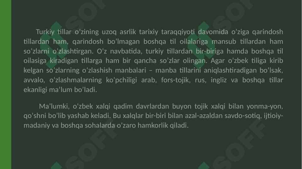 Oʻz qatlam va oʻzlashgan qatlam 3