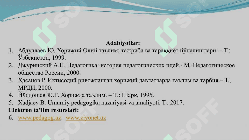 HOZIRGI DAVRDA JAHON MAMLAKATLARI TA’LIM TIZIMI VA PEDAGOGIKA FANI RIVOJI 2