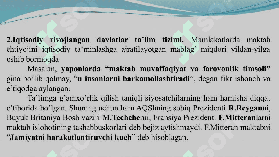 HOZIRGI DAVRDA JAHON MAMLAKATLARI TA’LIM TIZIMI VA PEDAGOGIKA FANI RIVOJI 6