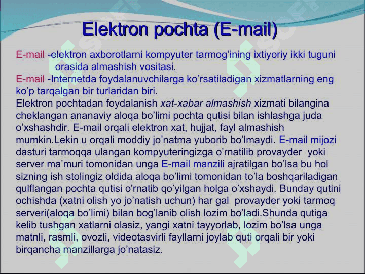 ELEKTRON POCHTA 3