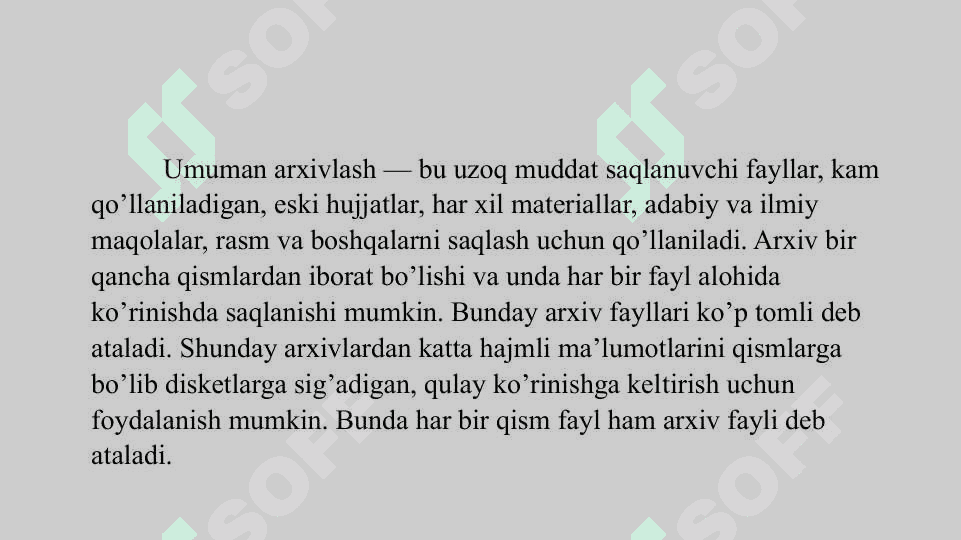 Arxivlashtirish dasturlari 5