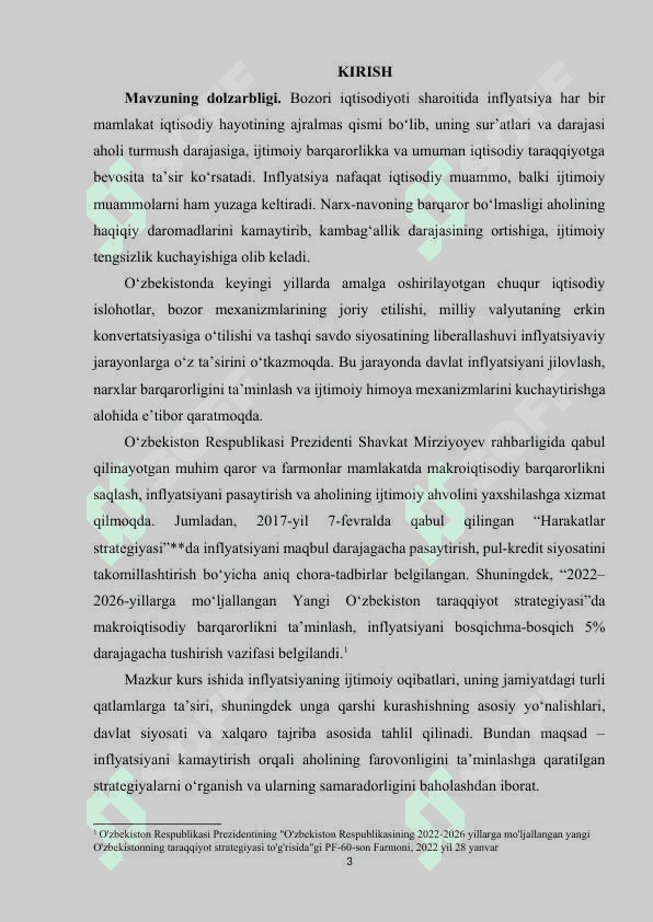 Inflatsiyaning ijtimoiy oqibatlari va unga qarshi kurashishning asosiy yo'nalishlari 3