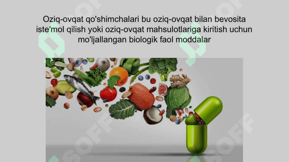 Hozirgi zamon ozuqaviy qo’shimcha olishni rivojlanishining zamonaviy yo’nalishlari 3
