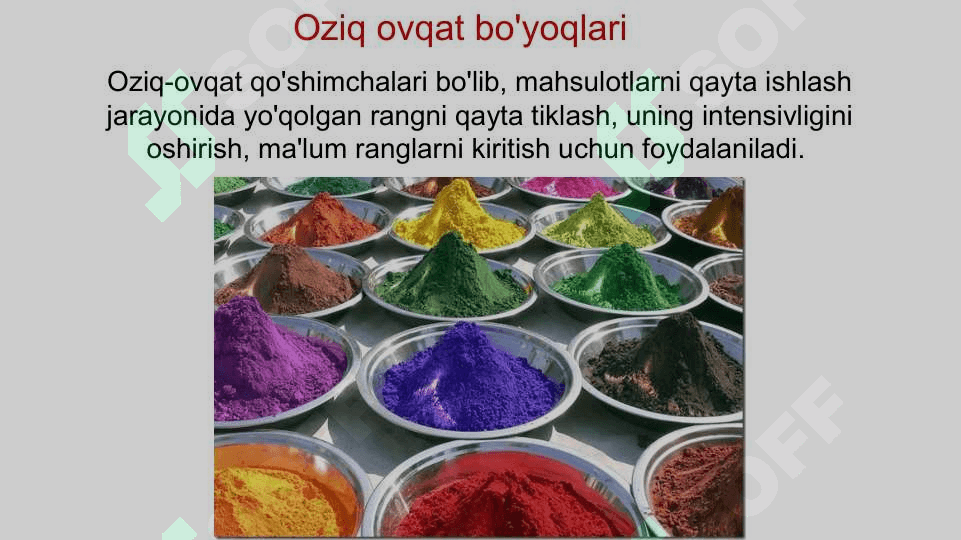 Hozirgi zamon ozuqaviy qo’shimcha olishni rivojlanishining zamonaviy yo’nalishlari 7
