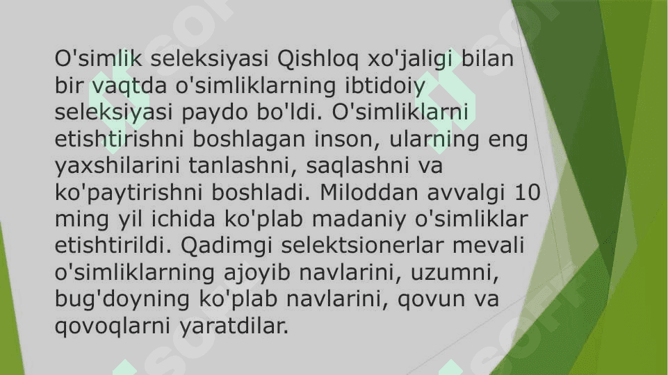 O’simliklar seleksiyasi usullari 4