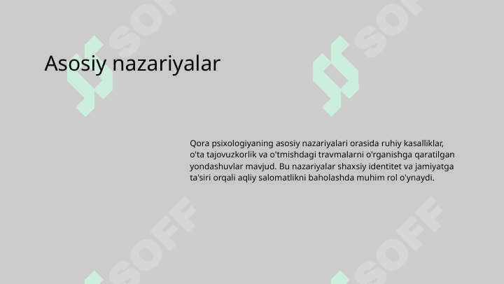 " Qora va Oq psixalogiya " Tushunchalar 4