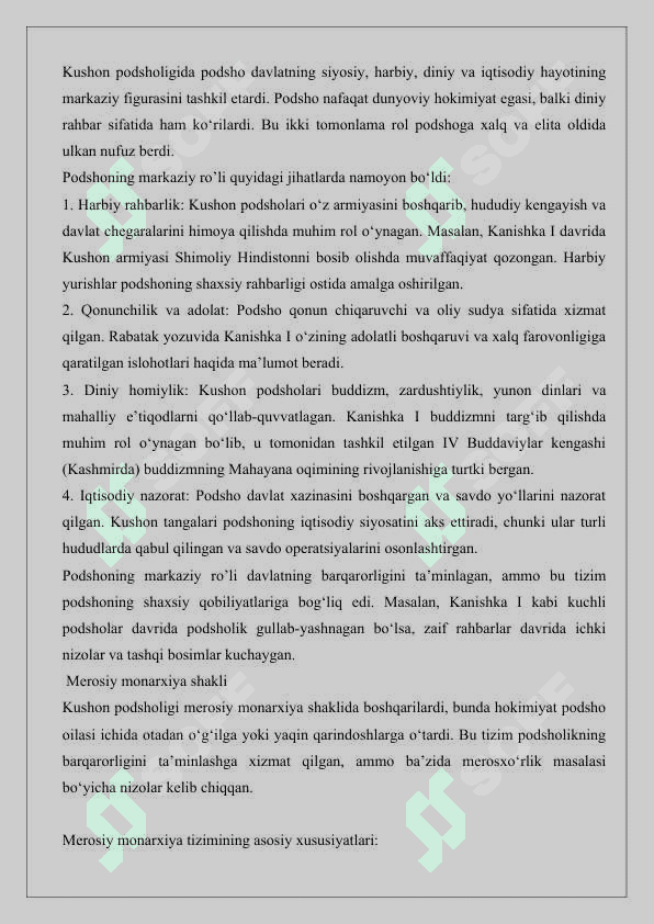 Kushon podsholigi davridagi boshqaruv tizimi 25 5