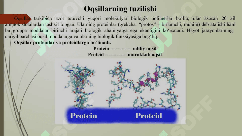 Oqsillarning kimyoviy xususiyatlari 3