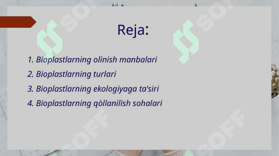 Parchalanadigan bioplastlar ishlab chiqarishning rivojlanishiga ta’sir etuvchi omillarParchalanadigan bioplastlar ishlab chiqarishning rivojlanishiga ta’sir etuvchi omillar 2