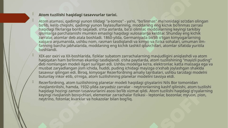 Elektrning atomistik tuzulishi 3