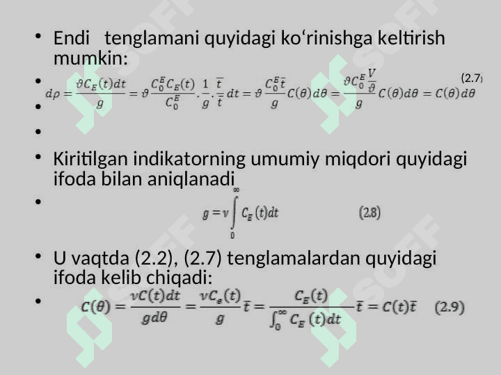 Apparatdagi oqimlar strukturasining matematik tavsifi 8