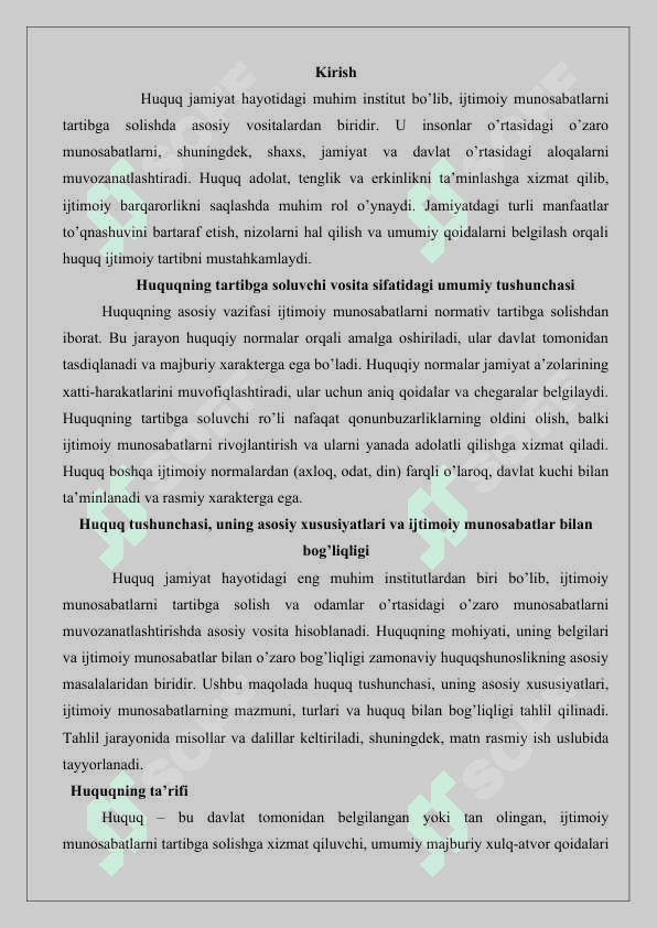 Huquq - ijtimoiy munosabatlarni normativ tartibga solishning turi sifatida 25 2