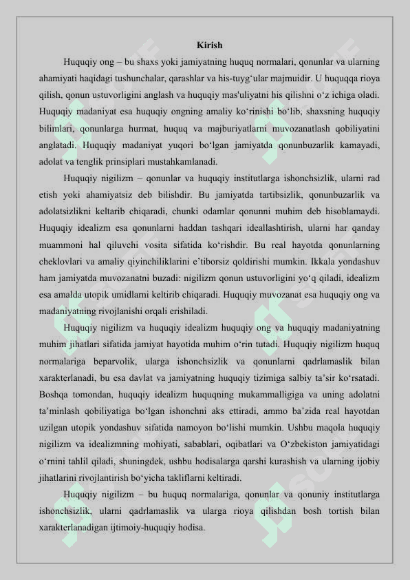 Huquqiy nigilizm va huquqiy idealizm 25 2