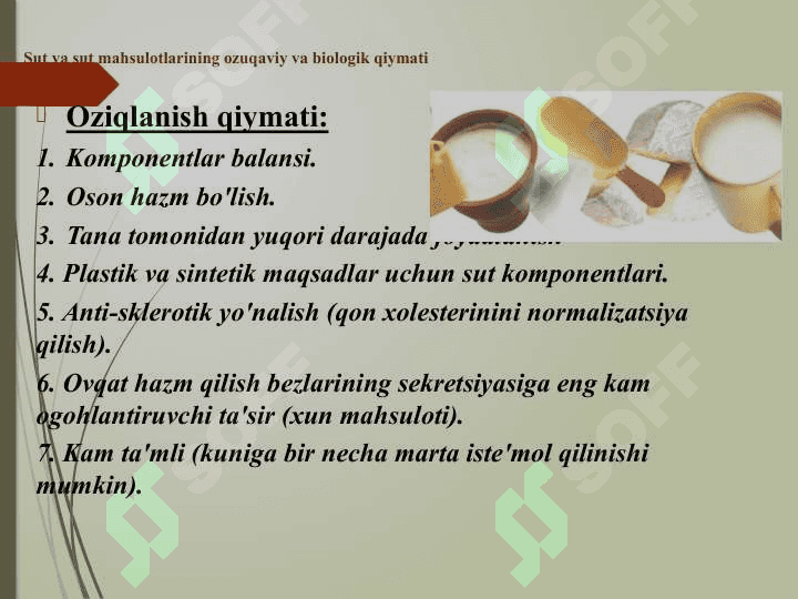 Sut va sut mahsulotlarini biologik qiymatini oshirish usullari 2