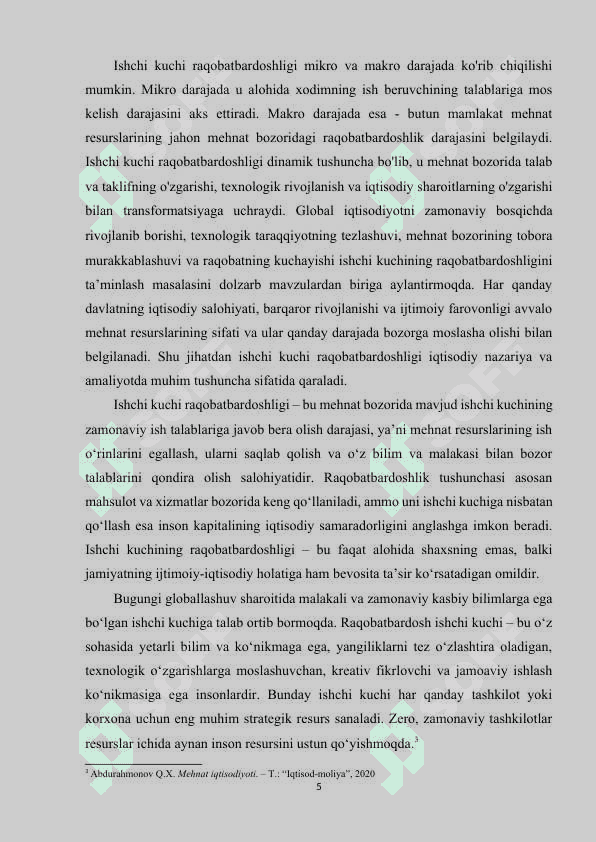 Mehnat bozorida ishchi kuchi raqobatbardoshligini oshirishning samarali yoʻllari. 5