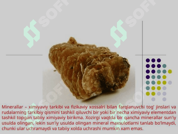 Minerallarning erish darajasini aniqlash 3