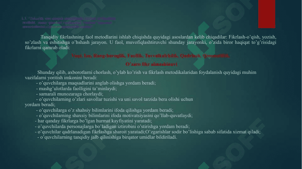 Tokarlik vint qirqish stanogining vazifasi, qo'llanilishi, tuzilishi,  asosiy qismlari va ularning  vazifasi” 7