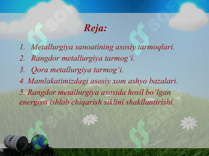 Rangdor va qora metallurgiya 2
