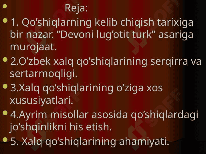 O’zbek xalq qo’shiqlari va ularning xususiyatlari 8
