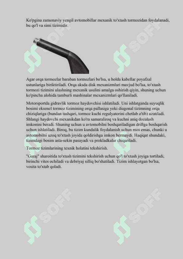 Tormoz tizimlarining turlari. 5