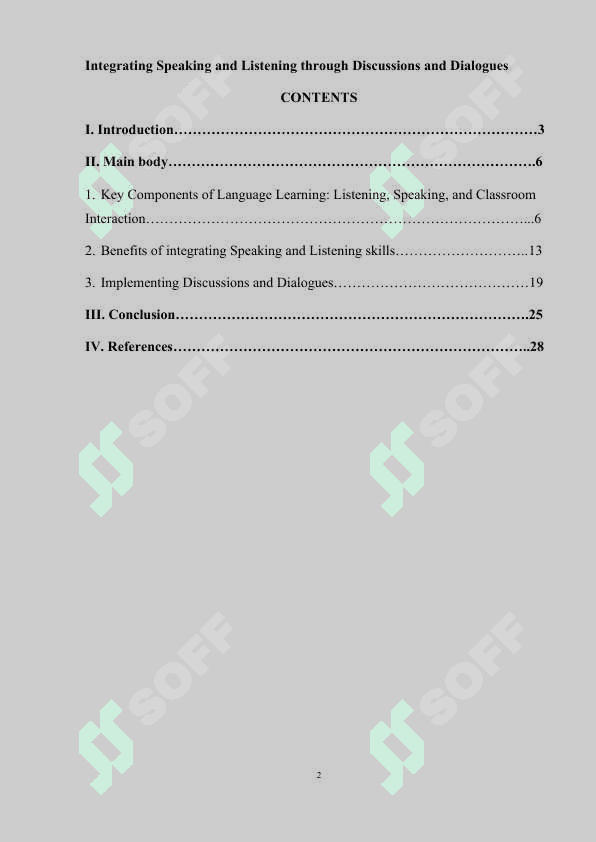 Integrating Speaking and Listening through Discussions and Dialogues 2