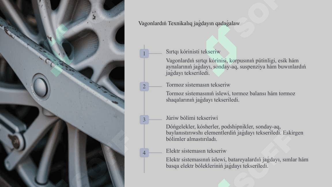 WAGONLARGA TEXNIK XIZMET KÓRSETIW 3