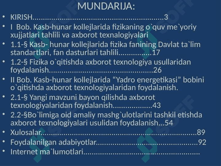 KHKlarida “ Yadro energetikasi bo`limini `oqitishda axborot texnalogiyalardan foydalanish” mavzusidagi 2