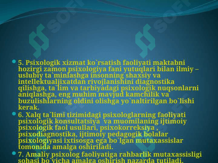 Psixologik xizmat to`g`risida nizom 4