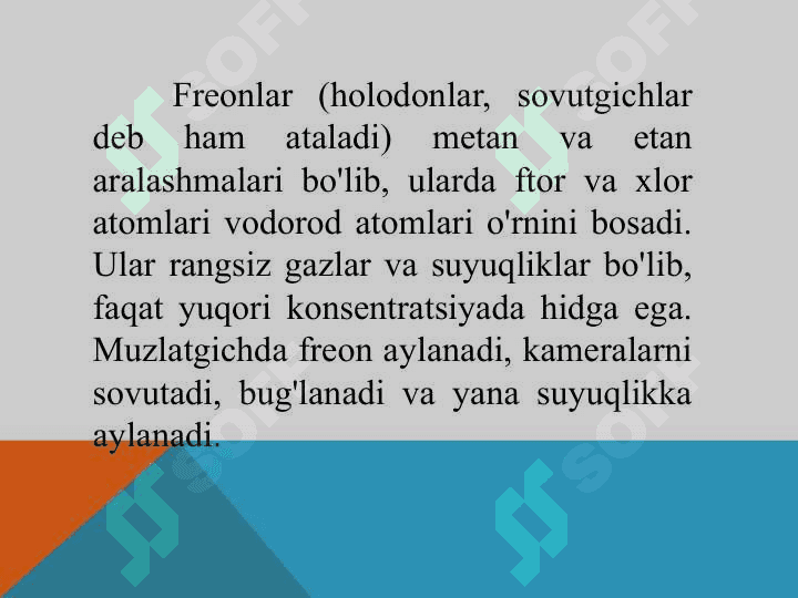 FREONLI SOVUTISH TIZIMLARI 3