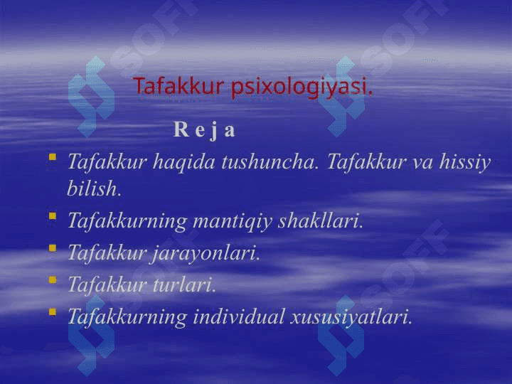 Tafakkur psixologiyasi. 2