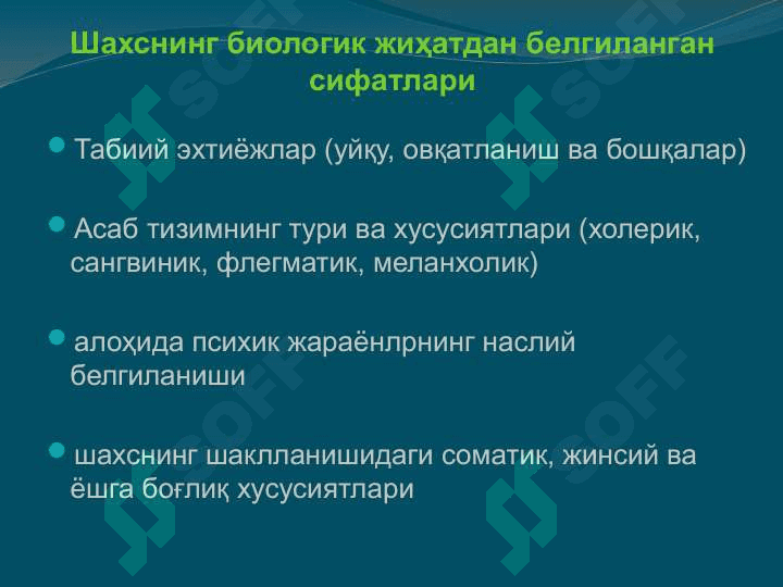 Шахс структураси 6