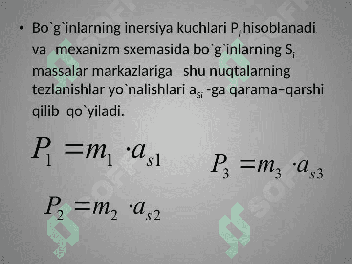 Tekis mexanizmlarning kinetostatik tahlili 4