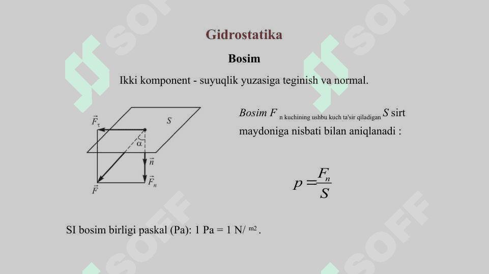Suyuqlik mexanikasi elementlari 4