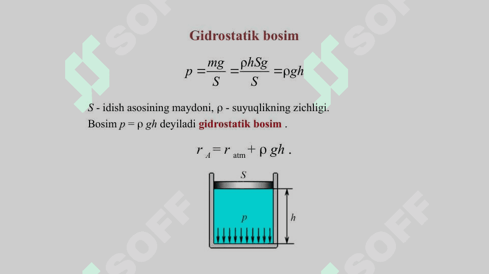 Suyuqlik mexanikasi elementlari 8