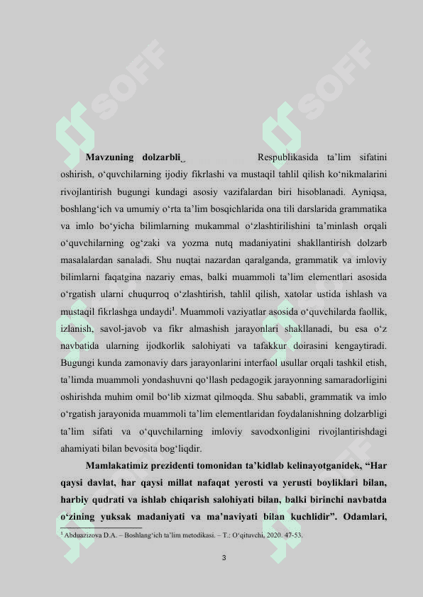 GRAMMATIKA VA IMLO O‘RGATISH JARAYONIDA MUAMMOLI TA’LIM ELEMENTLARIDAN FOYDALANISH 2