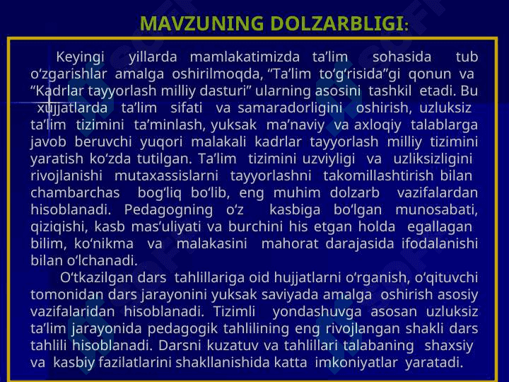 Ayollar yelkada turadigan kiyimlarini loyihalash” mavzusini о‘qitish dars jarayonini  kuzatish va tahlil qilish 3