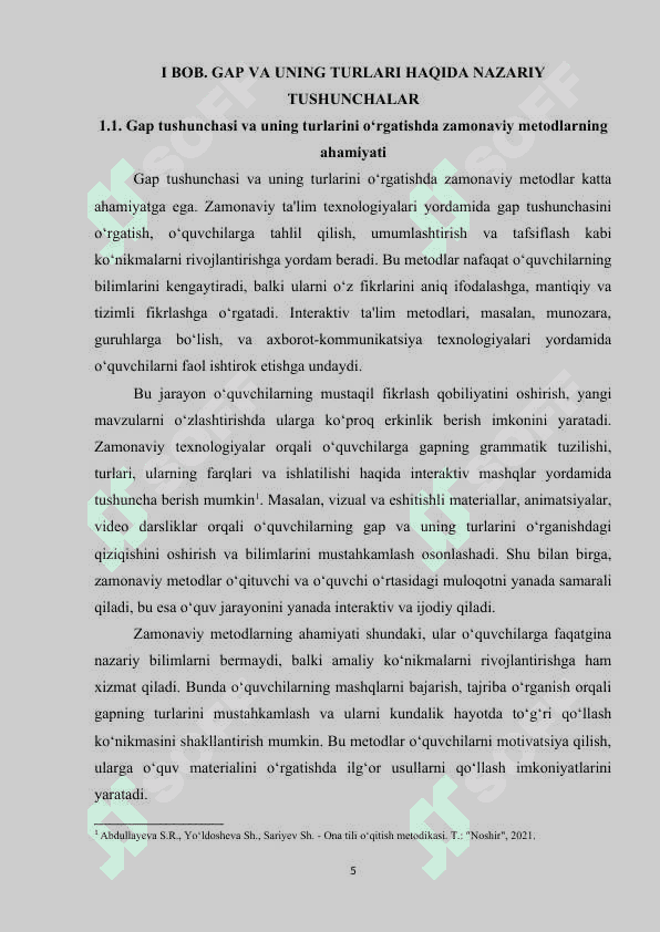 ONA TILI DARSLARIDA “GAP VA UNING TURLARI” MAVZUSINI O‘RGANISH 4
