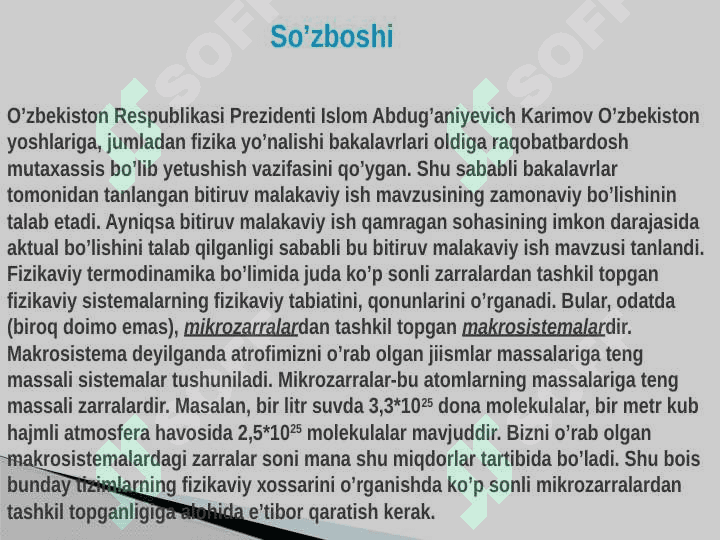 Termodinamikaning  birinchi qonunini qator jarayonlarga qo’llash 2