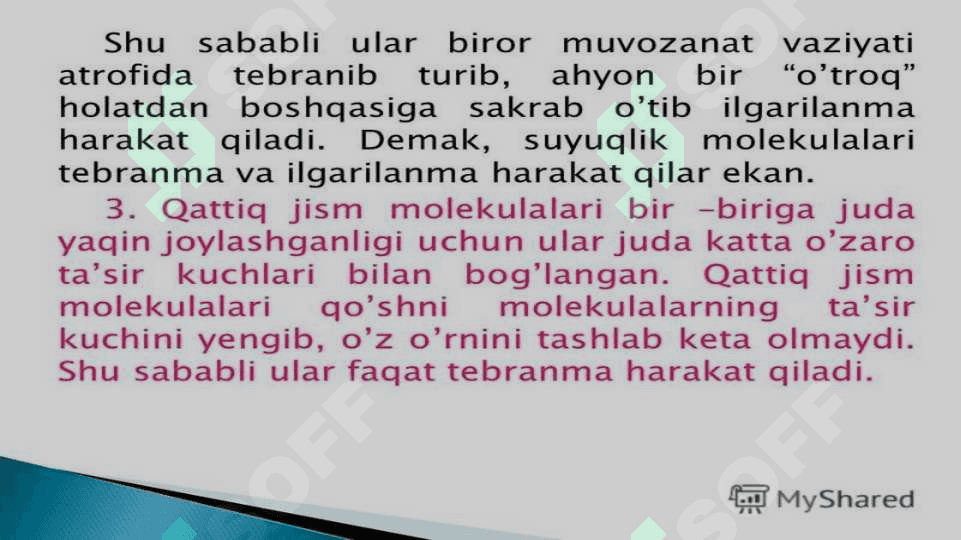 Termodinamikaning uchinchi qonuni. Van-der-Vaals tenglamasi va izotermalari 6