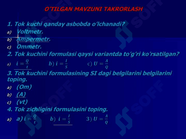 tashqi kuchlar. elektr yurituvchi kuch va kuchlanish” 2