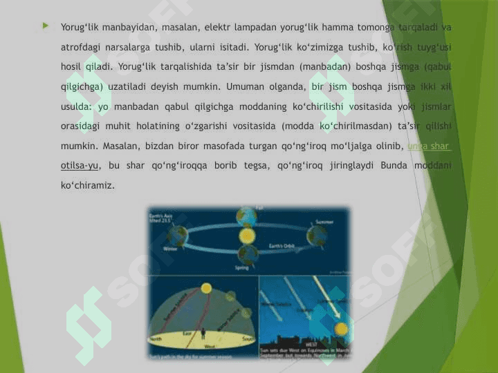 Yorugʻlikning issiqlik va kimyoviy taʼsiri 2
