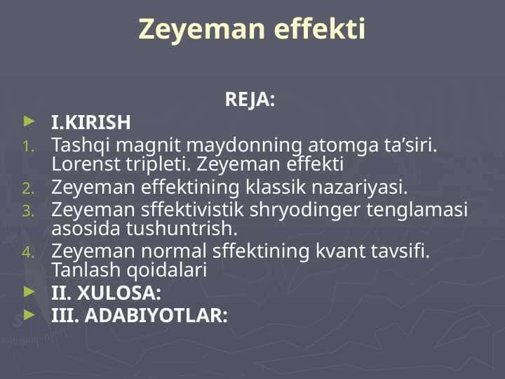 Zeyeman effekti